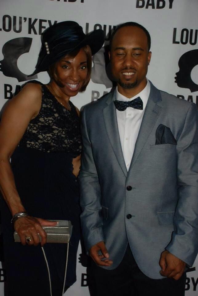 Candi C la Rock celebrating with the Producer on the Red Carpet